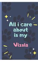 All I Care About Is My Vizsla - Notebook