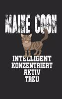 Maine Coon: Notizbuch/Tagebuch/Aufgabenheft/120 Seiten/Linierte Seiten,6x9 Zoll