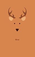 Bleat: Minimal Design Animal Journal Notebook Diary 6" x 9" 120 lined pages