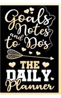Goals, Notes and To Do's Daily Planner: Undated Daily Planner For Girls & Women - Including To Do List, Priorities, Habit Tracker, Meals, Daily Goals and More