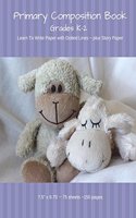 Purple Primary Composition Book - Teddy Bear and Lamb