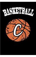 C Monogram Initial Basketball Journal