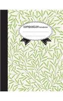 Composition Notebook, 8.5 x 11, 110 pages: Leaves line: (School Notebooks)