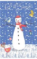 Bullet Journal Snowman and Birds in Snow Scene - Mauve: 162 Numbered Pages with 150 Dot Grid Pages, 6 Index Pages and 2 Key Pages in Easy to Carry 5.5 X 8.5 Size.
