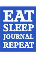 Bullet Dot Grid Journal - Eat Sleep Journal Repeat (Royal Blue)