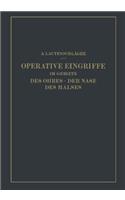 Operative Eingriffe Im Gebiete Des Ohres - Der Nase Des Halses