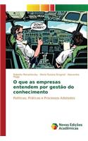 O que as empresas entendem por gestão do conhecimento