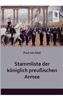 Stammliste Der Koniglich Preussischen Armee
