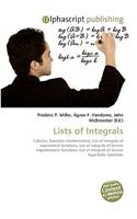 Lists of Integrals: (English)