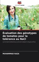 Évaluation des génotypes de tomates pour la tolérance au NaCl