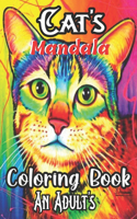 Cat's Mandala Coloring Book An Adult's