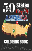 The 50 States Map Of America Coloring Book