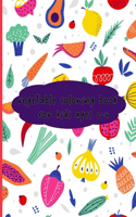 Vegetables coloring book for kids ages 2-4
