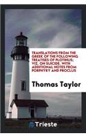 Translations from the Greek of the Following Treatises ... Viz. on Suicide ...