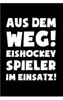 Eishockey: Eishockeyspieler im Einsatz!: Notizbuch / Notizheft für Eishockey-Fan Eishockey-spieler-in A5 (6x9in) liniert mit Linien