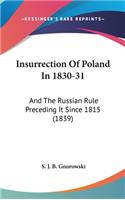 Insurrection Of Poland In 1830-31