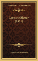 Lyrische Blatter (1821)
