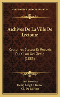 Archives De La Ville De Lectoure