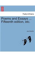 Poems and Essays ... Fifteenth Edition, Etc.