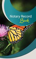 Notary Record Book: 50 Pages, 5.5- X 8.5- Monarch Butterfly