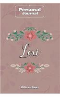 Lexi Notebook Journal Personal Diary Personalized Name 120 pages Lined (6x9 inches) (15x23cm)