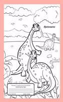 Primary Composition Notebook Handwriting Story Paper: K-2 Grades School Book - 60 Dotted Mid-Line With Picture Frame - Pages of Dinosaurs to Color - 60 Practice Writing Sheets - Apatosaurus Dinosaur Cov