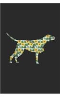 Hunting Dog With Seamless Sunflower