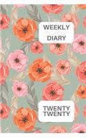 Weekly Diary Twenty Twenty: 6x9 week to a page 2020 diary planner. 12 months monthly planner, weekly diary & lined paper note pages. Perfect for teachers, students and small bu