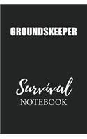 Groundskeeper Survival Notebook: Small Undated Weekly Planner for Work and Personal Everyday Use Habit Tracker Password Logbook Music Review Playlist Diary Journal