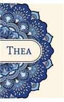 Mandala Notebook with Personalized Monogram Thea: A personalized monogram notebook just for you!