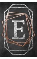 Chalkboard Foiling Minimalist Letter Notebook - E