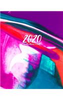 2020 Weekly Planner & Diary: Artists Paint Bright Watercolor - 8x10 2020 Calendar Year Organizer with To Do Lists, Monthly & Weekly View, A4 Size Desk Diary - January 2020 - Dec