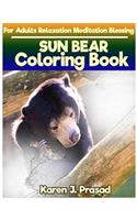 SUN BEAR Coloring book for Adults Relaxation Meditation Blessing: Sketches Coloring Book Grayscale Images