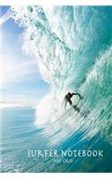 Surfer Notebook Dot Grid: 6 x 9 inch journal, 200 pages