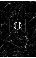 O: Personalized Monogrammed Journal (Notebook/Diary) Gift for Friend Office Teacher Black Marble