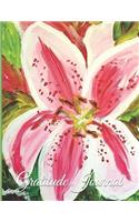 Gratitude Journal - Stargazer Lily Acrylic Painting