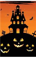 Journal: Haunted House (Halloween Journal): Lined Journal, 110 Pages, 5.5 x 8.5, Haunted House, Jack O'Lanterns, Halloween, Soft Cover, Matte Finish