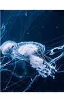 Jellyfish Notebook: 8.5 X 11 202 College Ruled Pages