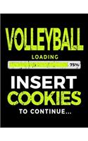 Volleyball Loading 75% Insert Cookies to Continue: Blank Doodle & Drawing Sketchbook
