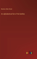 alphabetical list of the battles