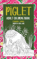 Adult Coloring Book Zendoodle Animal - Under 10 Dollars - Piglet