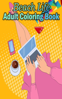 Beach Life Adult Coloring Book