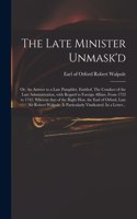 Late Minister Unmask'd