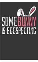 Notebook: Easter Pregnancy Announcemen Expecting Mom Bunny Gift Dot Grid 6x9 120 Pages Journal