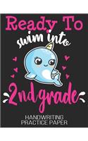 Ready To Swim Into 2nd Grade Handwriting Practice Paper
