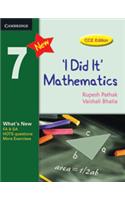 I Did It Mathematics Students Book, Level 7, CCE Edition