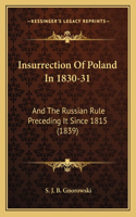 Insurrection Of Poland In 1830-31