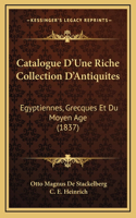 Catalogue D'Une Riche Collection D'Antiquites