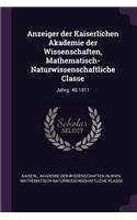 Anzeiger Der Kaiserlichen Akademie Der Wissenschaften, Mathematisch-Naturwissenschaftliche Classe