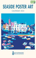 Seaside Poster Art by Becky Bettesworth Square Wall Calendar 2023